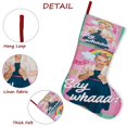 thumbnail image 5 of JOJO Siwa Tema: Calcetines de Navidad, fino lino blanco para colgar en escaleras y chimenea, decoración navideña para el hogar, regalo de Navidad.54cm×38cm, 5 of 5