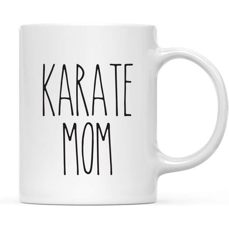 

CTDream Simple Rustic Farmhouse Kitchen Decor 11oz. Ceramic Coffee Tea Mug Gift Karate Mom 1-Pack Includes Gift Box Minimalist Birthday Christmas Gift Ideas