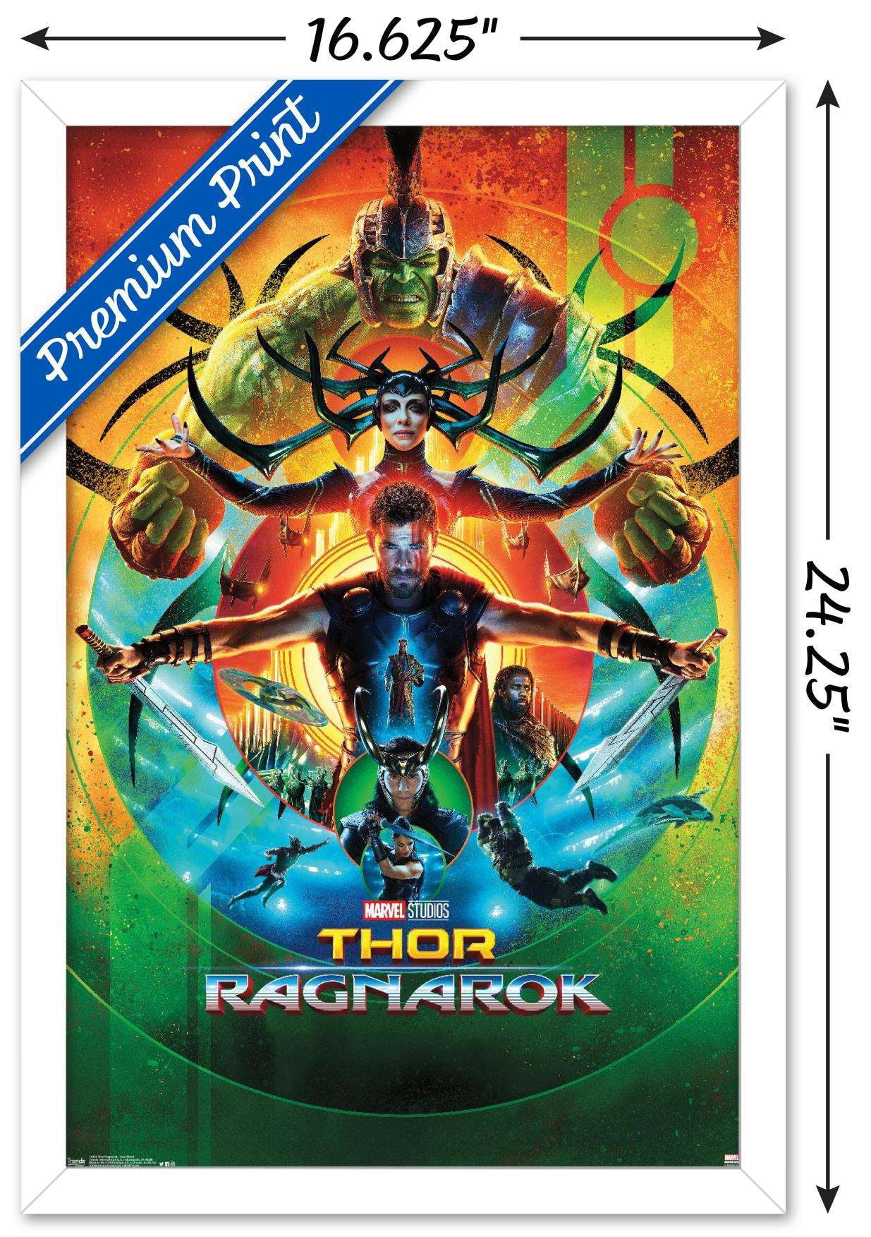 Marvel Cinematic Universe - Thor: Ragnarok - One Sheet Wall Poster, 14.725" x 22.375", Framed