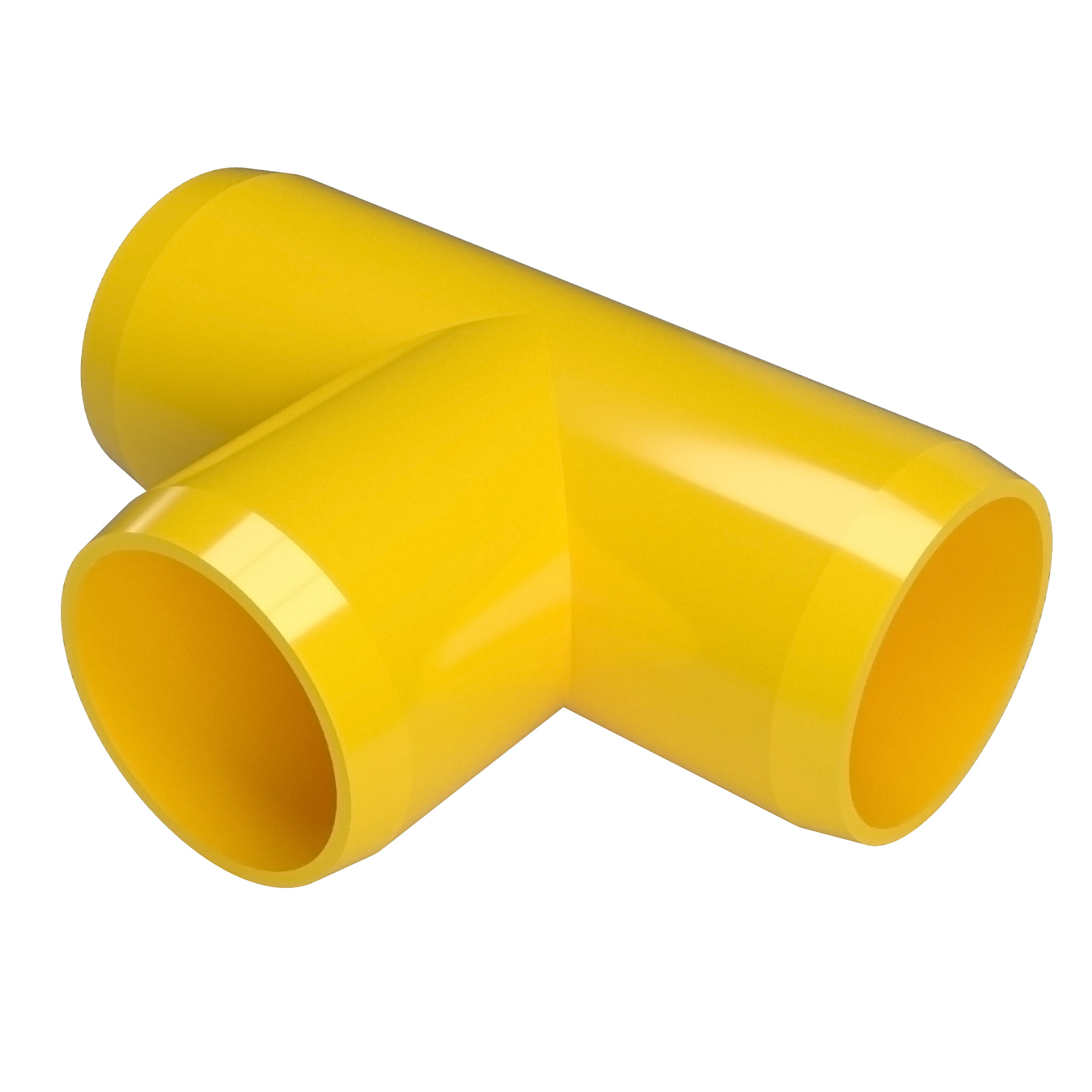 Furniture Grade 1-1/4 Size Pack of 4 FORMUFIT F114TEE-YE-4 Tee PVC Fitting Yellow