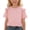 Pink, variant on Girls Half Sleeve Shirts Tween Oversized Tops Elbow Length Summer Casual Basic Tee for Kids Aged 3-27