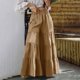 thumbnail image 2 of Pantalones anchos con volantes en el bajo para mujer - Cintura elástica, estilo boho palazzo fluido, ropa informal/para exterior - Tallas XL-XXXXXL, 2 of 7