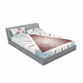 thumbnail image 3 of Geometric Bedding Set with Sheet & Covers, Digital Triangle Form with Dots Retro Pyramid Graphic Print, Printed Bedroom Decor 2 Shams, 4 Sizes, Burgundy and Blue, by Ambesonne, 3 of 3