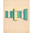 thumbnail image 3 of Winold Reiss 15x18 Black Modern Framed Museum Art Print Titled - Interior Perspective Drawings of Hotel Siwanoy, Mount Vernon, Ny.) (Interior Perspective Study of Grill in Yellow, Blue, and, 3 of 5