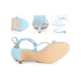 thumbnail image 2 of BLISSFUL STEP Strappy Kitten Heel Lace Up Sandals for Women, 2 of 5