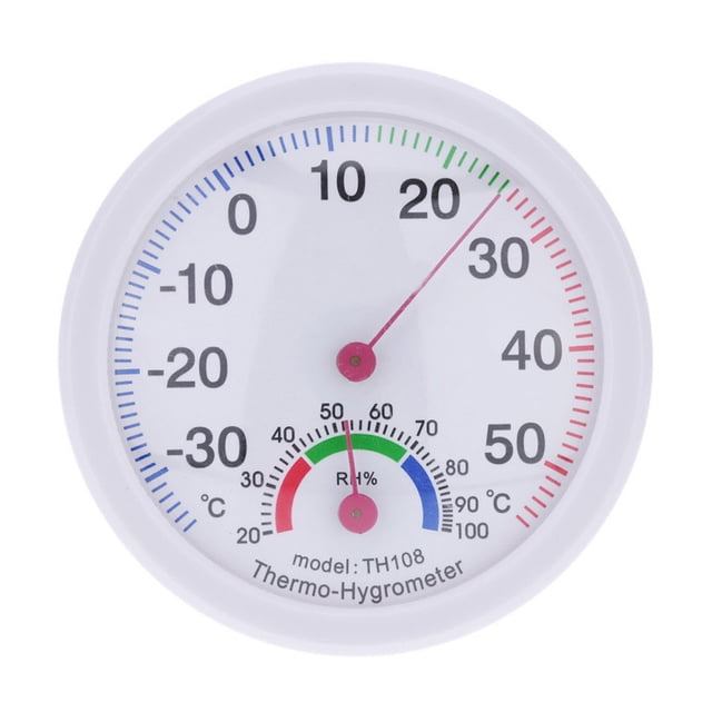 Indoor Outdoor Temperature Meter Hygrometer Humidity Clock-Shaped