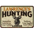 thumbnail image 1 of LAWRENCE'S Hunting Lodge Sign 8 x 12 High Gloss Metal 208120015066, 1 of 1
