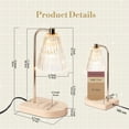 thumbnail image 3 of Marycele Halogen Electric Candle Warmer Lamp with Timer, Dimmable Wax Melt Warmer with 2 Bulbs, Bedroom Decor, 3 of 9