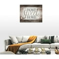 thumbnail image 5 of Large Home Sweet Home Wall Art Farmhouse Family Word Sign Pictures Wall Decor Home Quotes Canvas Painting Print Decoration Artwork Framed for Living Room Bathroom Master Bedroom Dining room 16"x12", 5 of 6