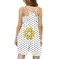 thumbnail image 5 of Odeerbi 5-13 Years Kids Girls Summer Jumpsuit Dots Flower Print Camisole Romper Casual Breathable Comfortable Suspender Overalls Bib Overall Shorts with Pockets, 5 of 5