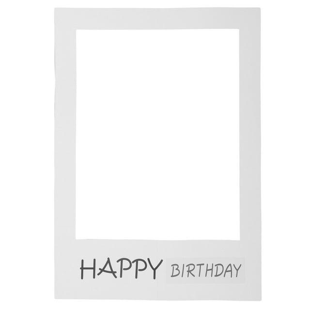 MasteelfCA Happy Birthday DIY Paper Picture Frame Cutouts Photo Booth Props for Birthday Party