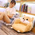 thumbnail image 2 of Cojín para silla, cojín grueso para asiento, decorativo para el hogar, 1 unidad, 55x55x55CM, almohada de gato de peluche Shiba Inu, oferta, 2 of 5