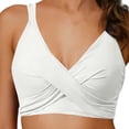 thumbnail image 5 of Hduncf Women Plus Size Bikini Top Twist Front Swimsuit Top Push Up Full Coverage Bathing Suit Trendy Swim Bra for Large Bust White S, 5 of 5