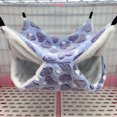 thumbnail image 5 of Visland Hamster Hammock, Cute Star Heart Print Soft Plush Coral Fleece Winter Warm Double-layer Cage Hanging Sleeping Bag Swinging Bed Nest House for Guinea Pig Ferret Squirrel Chinchilla Rabbit, 5 of 7