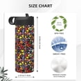 thumbnail image 4 of Haiem Spring And Summer Flowers Printed 18oz Sports Insulated Kettle With Straw Sports Insulated Kettle For Running Hiking Cycling Climbing Mans Womans Insulated Water Bottle, 4 of 8