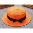 thumbnail image 2 of Aligament Bowknot Children Breathable Sun Hats Beach Cap Classic Outdoor Kids Hat Boy Girls Cap Relaxed Fit Hat, Orange, 2 of 9