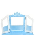 thumbnail image 4 of EasingRoom Kids' Vanity Set  Modern Dressing Table with 3 Mirrors Children's Furniture Princess Makeup Table, Blue, 4 of 9