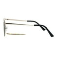 thumbnail image 3 of Womens Metal Bat Shape Cat Eye Round Circle Lens Sunglasses Silver Gold, 3 of 4