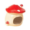 thumbnail image 2 of Hamster House Feeding Bowl Ceramic Hideout Mushroom Shape for Chinchilla Rat Small Pets Habitat, 2 of 9