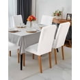thumbnail image 3 of Stretch Chair Covers Set of 4, Pure Color Pink Universal Fit Elastic Decorative Dining Chairs Slipcovers for Wedding, Banquet, Monochrome, 3 of 6