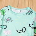 thumbnail image 4 of Rotm Baby Girl Clothes Summer Baby Girl Outfits Clothes Toddler Sets Infant Ruffle Short Sleeve Tshirts Shorts Kids Outfit Green,3-4 Years, 4 of 6