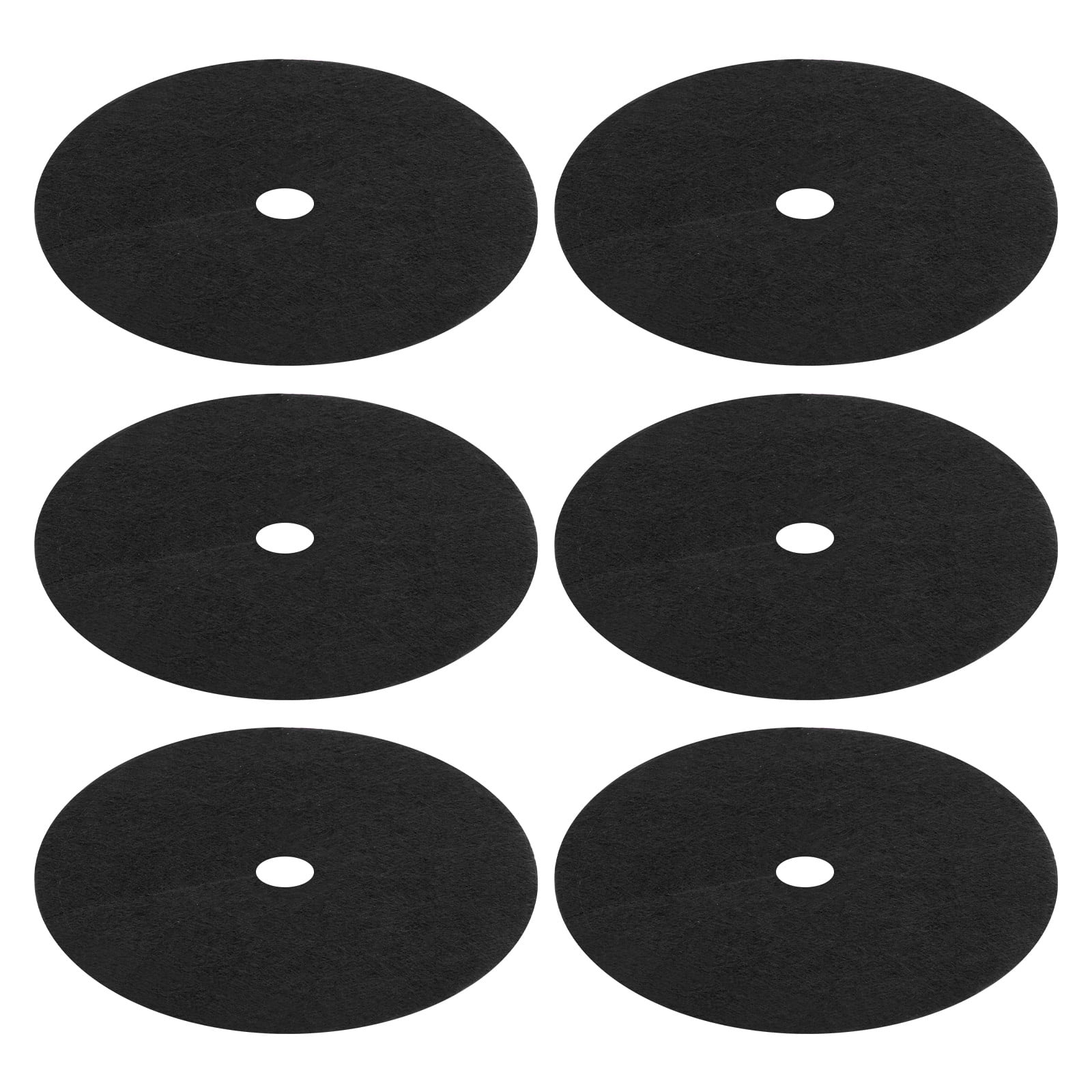 Uxcell 6 Pack Non Woven Tree Cover Rings,20.4 Inch Weed Fabric Cover,Apply To Tree Mulch Ring(Round Black)
