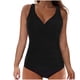 thumbnail image 2 of Traje de baño de bikini liso sin mangas para mujer, traje de baño push-up acolchado, conjuntos de blusa de traje de baño de poliéster para mujer, 2 of 5