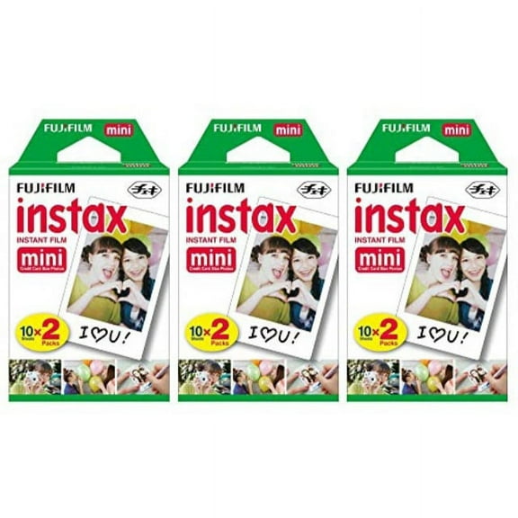 Fujifilm Instax Mini Instant Film - 3 Pack(60 Photos) - For All Fujifilm Mini Cameras