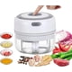 thumbnail image 1 of Picadora eléctrica de alimentos Mini procesador de alimentos Batidora de frutas portátil Picadora de verduras, nueces y cebolla Picadora de carne Molinillo de ensalada (blanco), 1 of 6