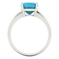 thumbnail image 4 of 2.5 ct Cushion Cut Simulated Turquoise Solitaire Engagement Ring for Women in 18K White Gold, 4 of 5
