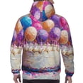 thumbnail image 7 of Kdxio Colorful Balloon Cake Celebration Print Mens Casual Hooded Collar Drawstring Hoodies Pullover Sweatshirts Casual Long Sleeve Shirts-X-Large, 7 of 7