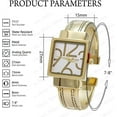 thumbnail image 3 of Blekon Collections Womens Narrow Metal Stretch Band Watch, 3 of 5