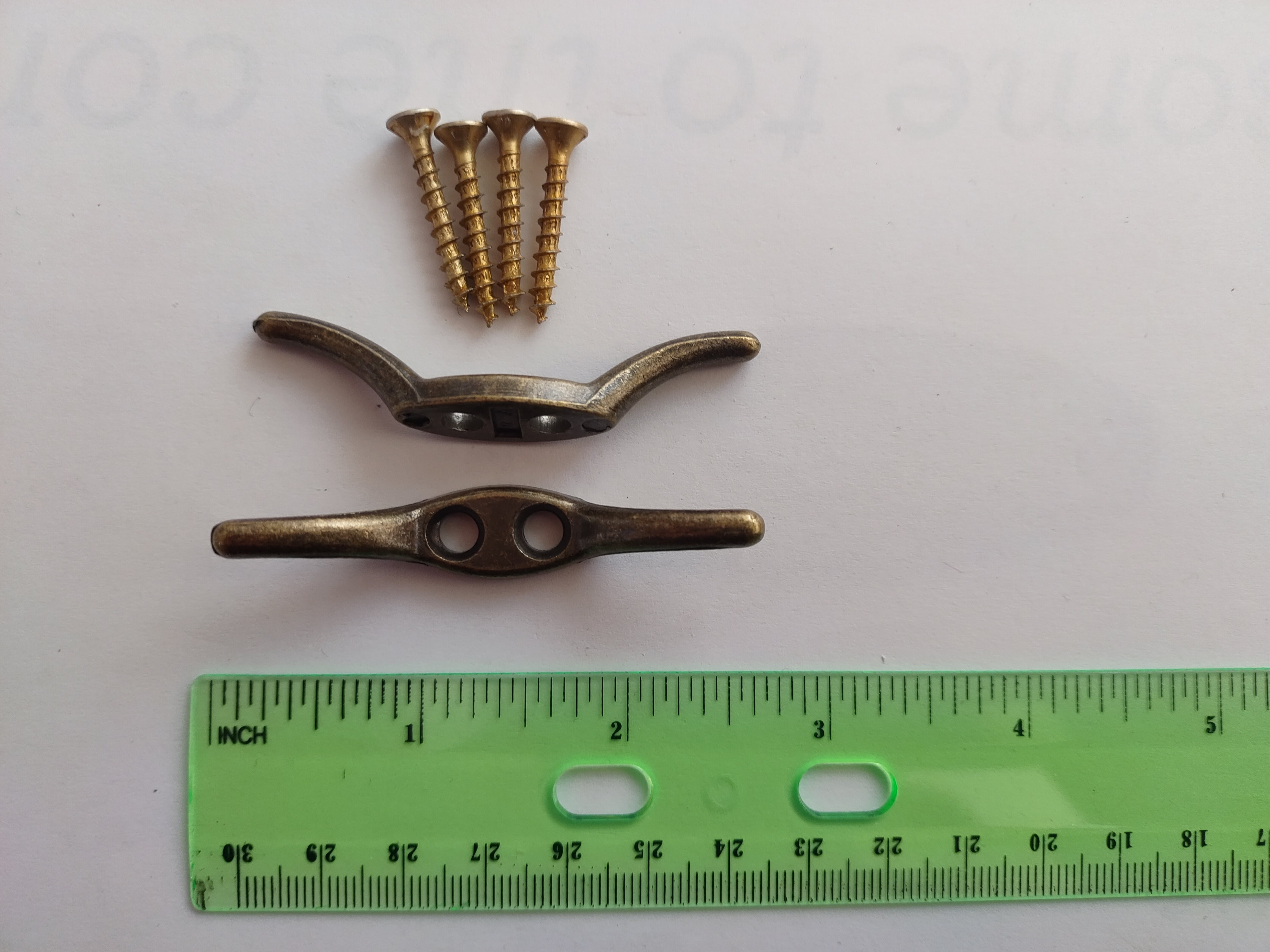 Antique Brass Color Cord Cleats (1 Pair)