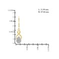 thumbnail image 3 of White Diamond Accent 14kt Gold-Plated Dangle Earrings, 3 of 3