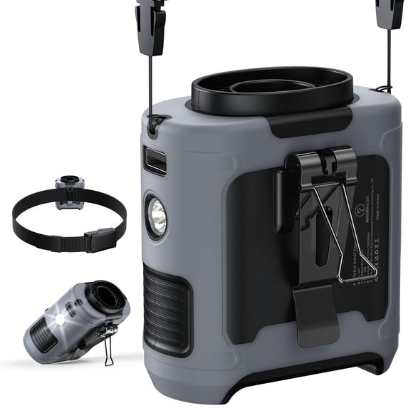 Ventilador de cintura Owlrun 2025 Upgrade de 10000 mAh con batería externa para linterna