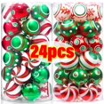 thumbnail image 4 of Bolas de Navidad de 6 cm, bolas pintadas de colores para árbol de Navidad, adornos colgantes para Navidad, Año Nuevo, fiestas, decoración del hogar, 4 of 5