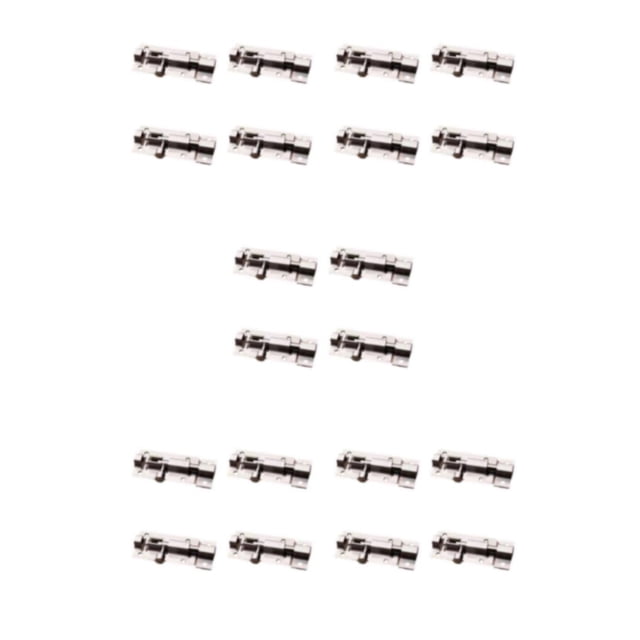 Justharion 4x Silver Stylish Door Upgrade Home Security With Easy Installation Sliding Door Lock Slide Screws Gate 2 inch 5Set