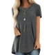 thumbnail image 3 of Sonducket Camisa de mujer con cuello y manga corta en color liso Prendas para la parte del cuerpo Gris M, 3 of 4