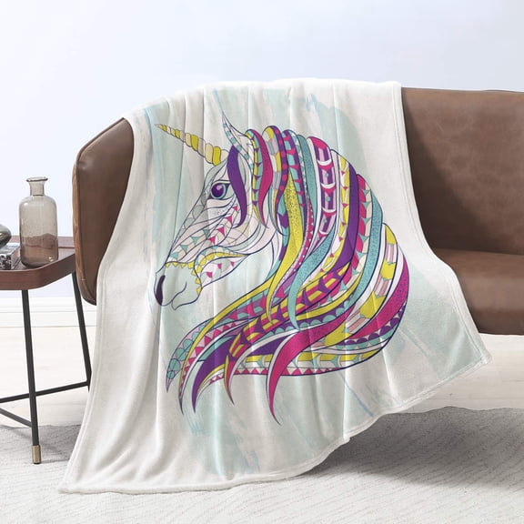 Unique Print Blanket Throw Comfortable Warm Velet Plush Fluffy Throw Blanket Perfect Gift for Couch Sofa or Bed 50"(Width) x 80"(Length)