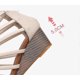 thumbnail image 3 of Womens Gladiator Sandals Zipper Strappy Wedge Sandal Roman Shoes Black, 3 of 4