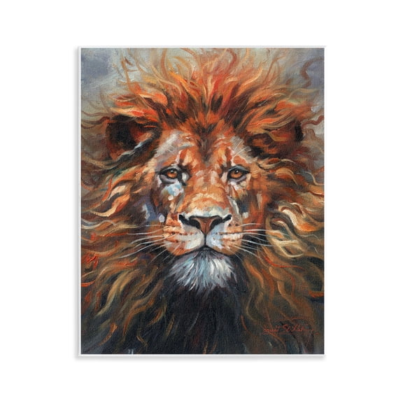 Stupell Industries Face Of A Lion Wall Plaque Art design by David Stribbling, 14 x 11