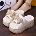 thumbnail image 1 of Women‘s Slippers Solid Color One Line Thick Soles Anti Slip and Wear-resistant Fashionable Simple Indoor Outdoor Beach Sandals, 1 of 7