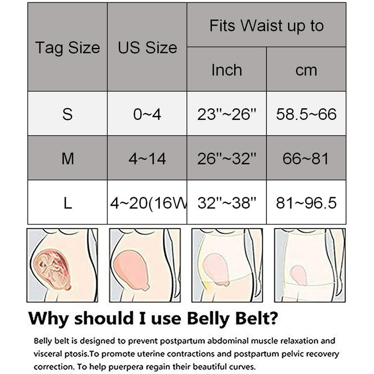 LELINTA Postpartum Belly Wrap C Section Recovery Belt Belly Band Binder Back  Support Waist Shapewear Women Postpartum Girdle Corset Size  S-XL/White/PiLELINTA 