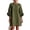 Green, variant on Shift Dress for Women 3D Flower Puff Sleeve Round Neck Button Loose