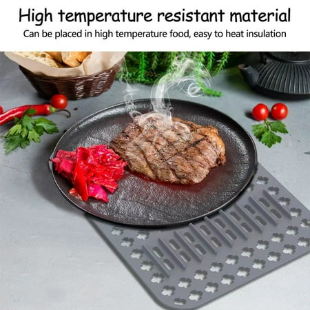 

Multifunctional Utensil Drainage Mat Protecting Table Top Simple Mat for Dishes Drying Mat