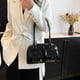 thumbnail image 2 of Bolso Hombro Brillante Faux Patente Damas para Mujeres () Negros, 2 of 9