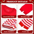 thumbnail image 6 of ELUTONG Girl's Christmas Pajamas，Kids Long Sleeve Santa Claus and Reindeer Sleepwear Sets for 2-12T, 6 of 7