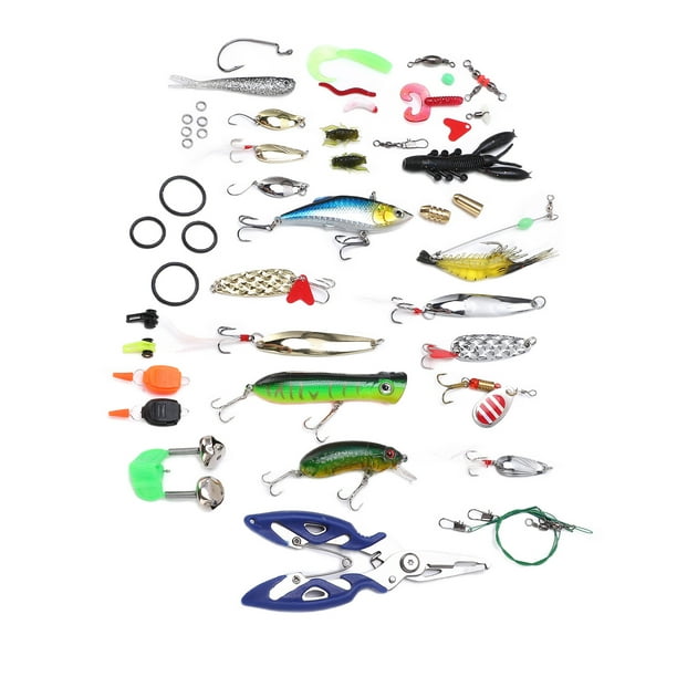 Noref Multifunctional Fishing Tackle Kit Fishing Gear Lures Kit Set With Tackle Box For Freshwater Fishing For Saltwater Fishing