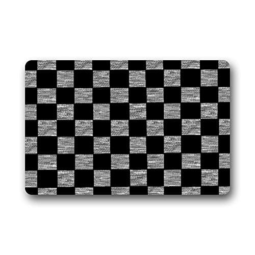 QIFEIHA Checker Board Pattern Doormat Outdoor Indoor Floor Mats Non-Slip Bathroom Mats Rug Size 23.6x15.7 Inch