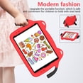 thumbnail image 4 of Allytech Kids Case for Apple iPad 10.2 9th 8th 7th Gen, iPad 10.2" Case 2022/2021/2020, EVA Rubber Handle Stand Shockproof Drop Protection Lightweight iPad 10.2 Case Cover for Kids - Red, 4 of 8